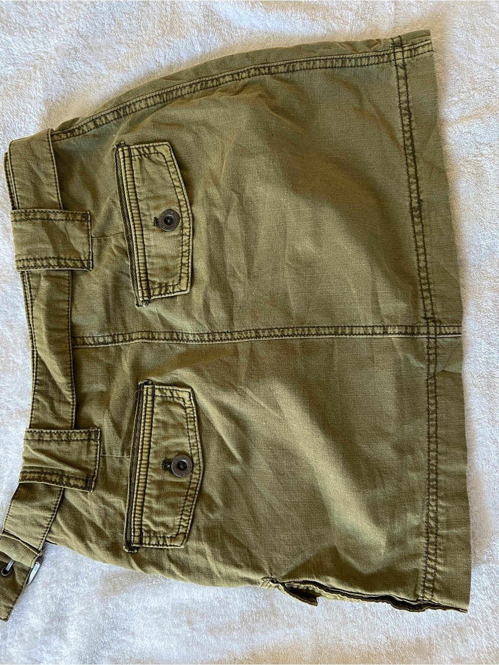 Free people Olive Green Cargo Mini Skirt - Women